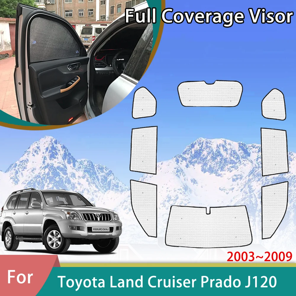 

Car Full Coverage Sunshades For Toyota Land Cruiser Prado J120 LC120 FJ120 2003~2009 Sun Visor Windshield Windows Accessories