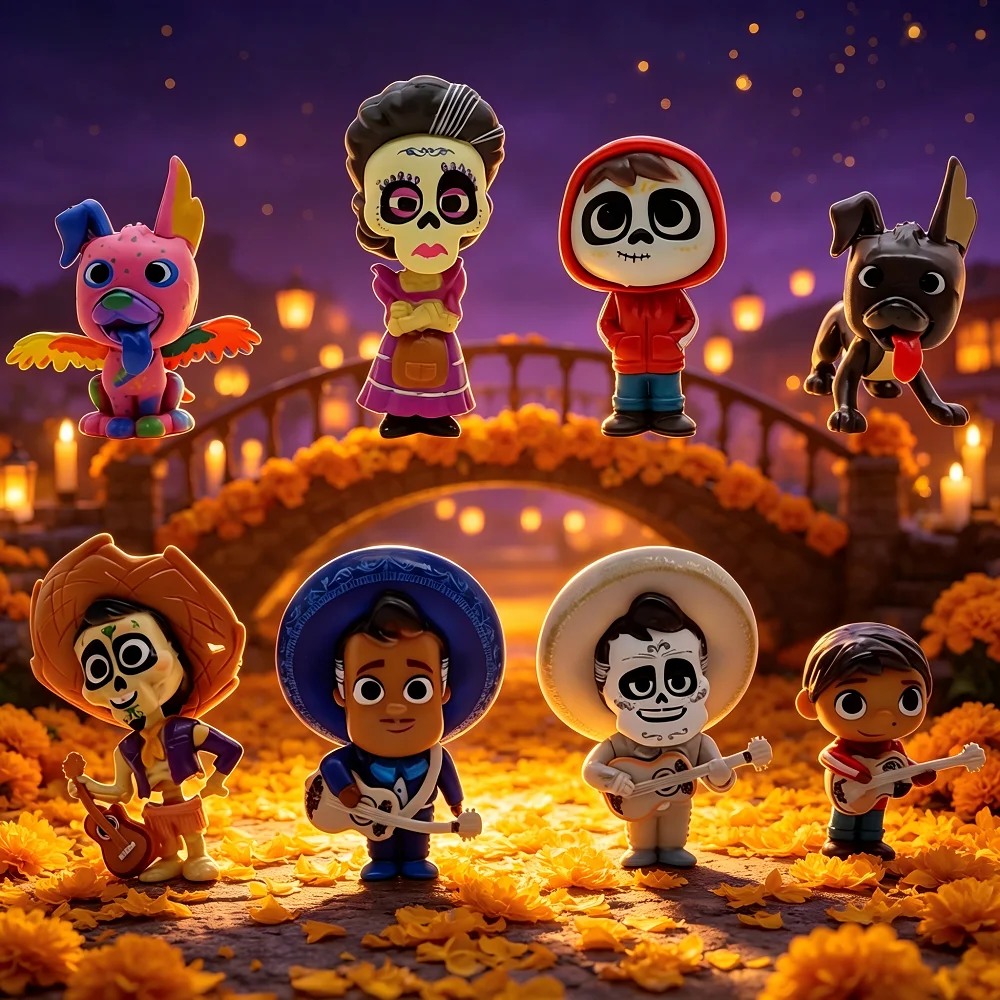 8 Pieces / Set COCO Cartoon Movie Action Figure Vinyl Figurine Collection Model Doll Toys