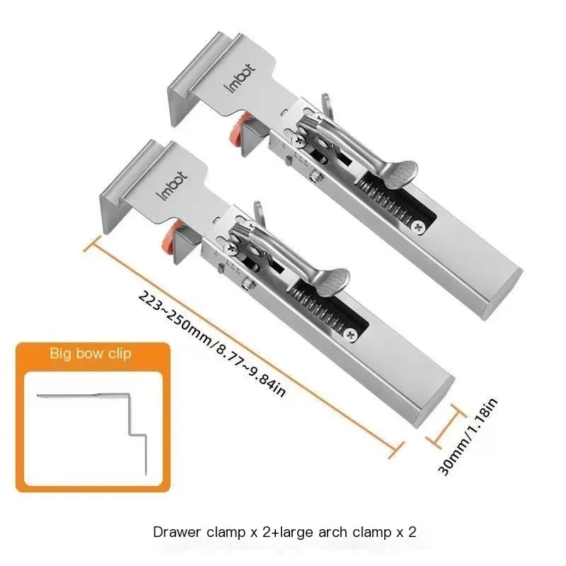 

2024 Fast Press Drawer Clamp, Panel Adjustable Telescopic Woodworking Special Installation Panel Auxiliary Fixed Clamp Holder