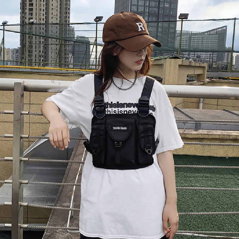 2022 Fashion Unisex Chest Bags Hip-hop Streetwear Men\'s Chest Rig Bag High Quality Nylon Tactical Vest Multifunction Waist Packs