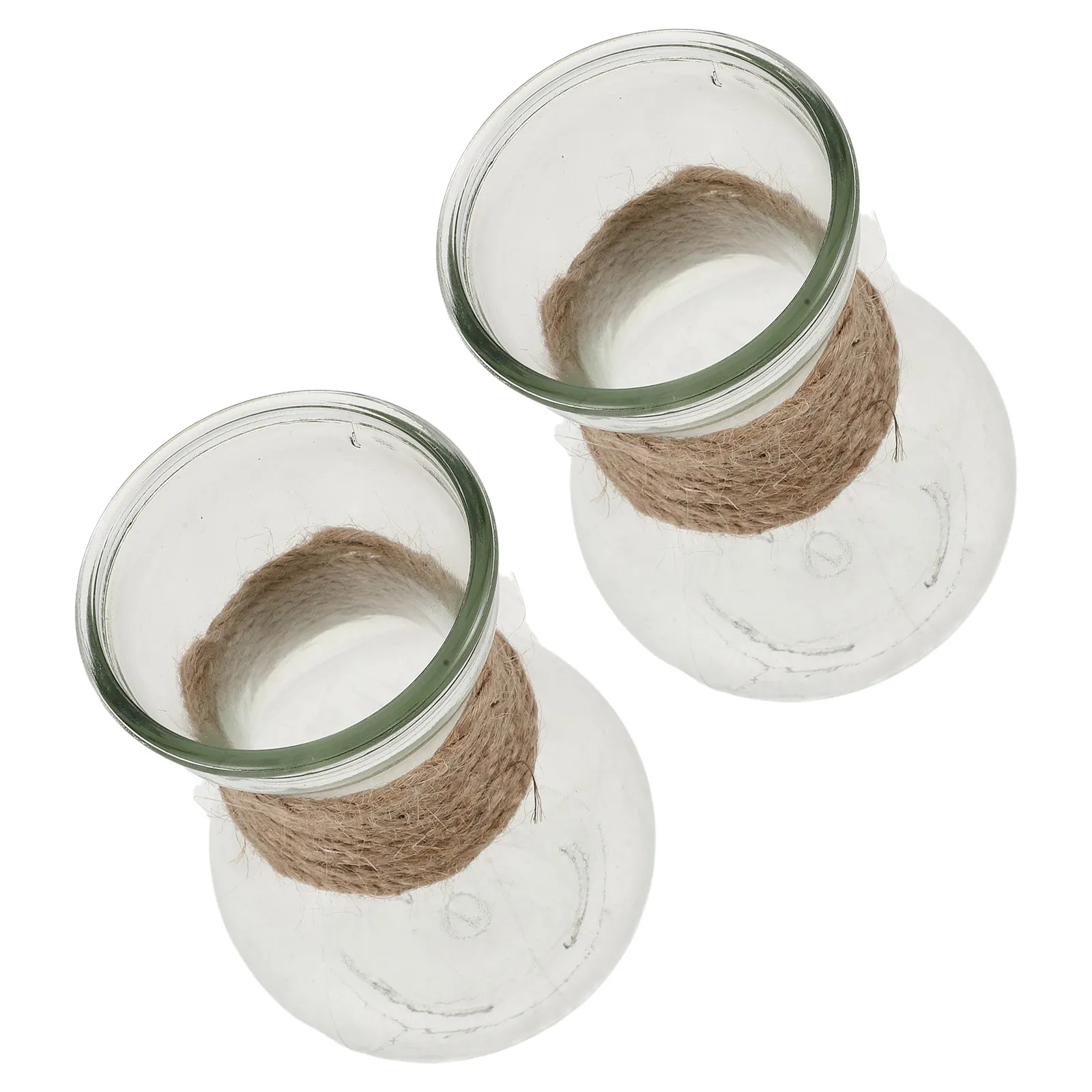 2Pcs Hydroponic Bulb Glass Vases Clear Glass Planter for Hyacinth Plant Home Office Table Decoration Bulb Water Plant Vase