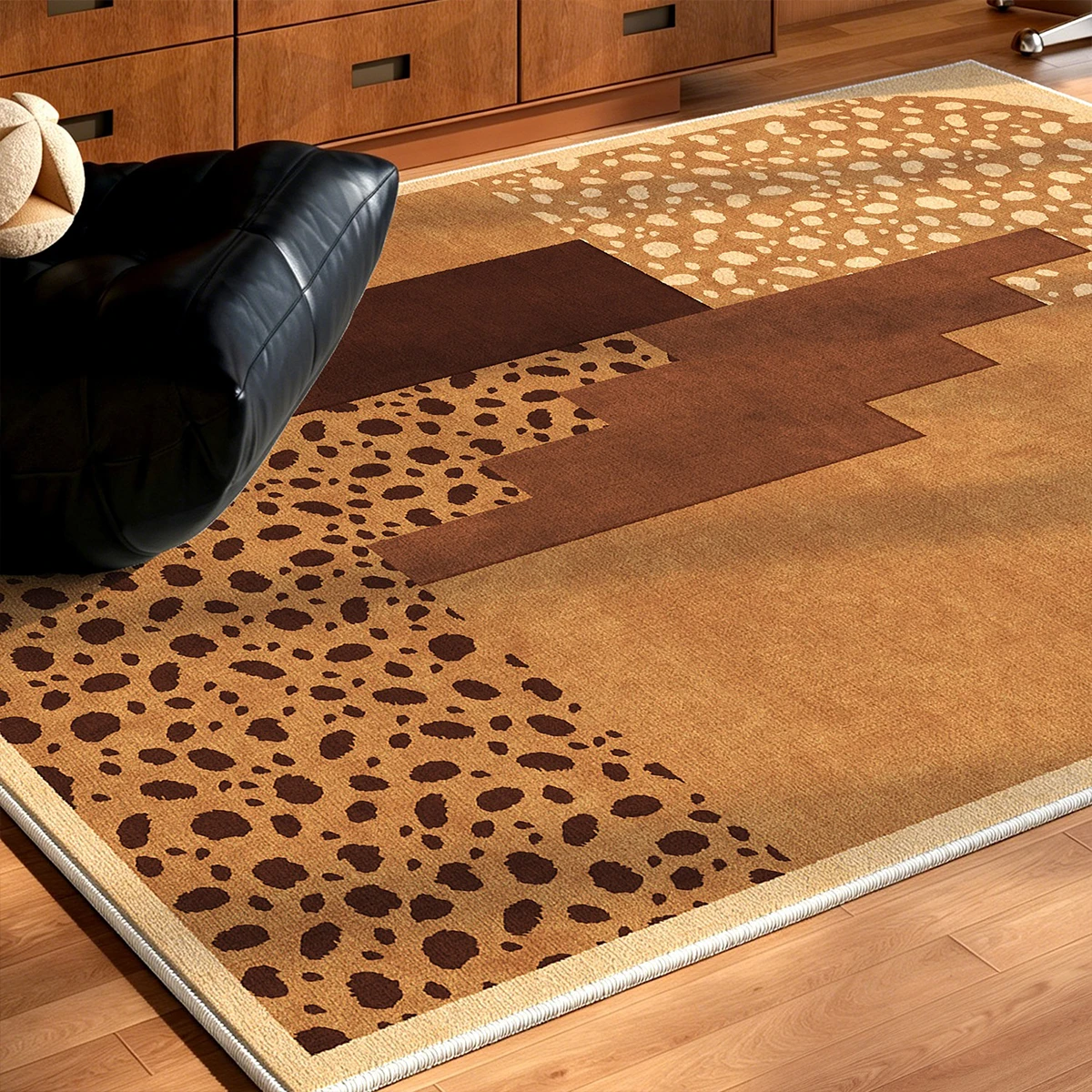 Brown Geometric Pattern Carpet for Living Room 200x300 Big Size Large Area Rug Short Plush Bedroom Floor Mat Home Decoration 러그