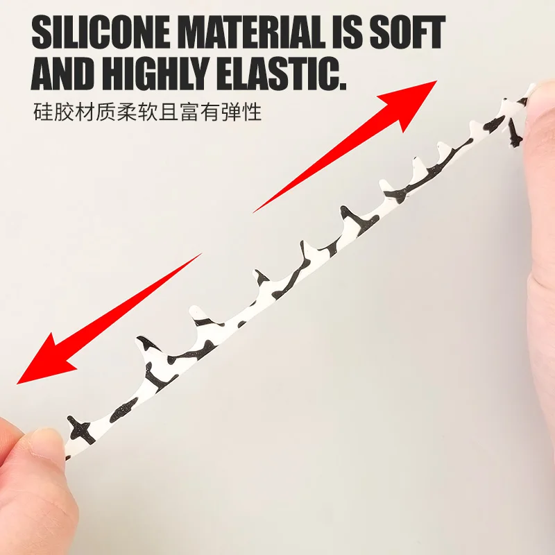 TEASER 5pcs SKIRT-18 145mm Silicone Rubber Skirt Trailer DIY Madai Jig Snapper Fishing Lure Soft Silicone Skirt Accessories view 5