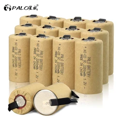 2-12pcs 2200mAh SC 1.2V Rechargeable Battery 1.2 V Sub C NI-CD Cell with Welding Tabs for Electric Drill Screwdriver BATTERI