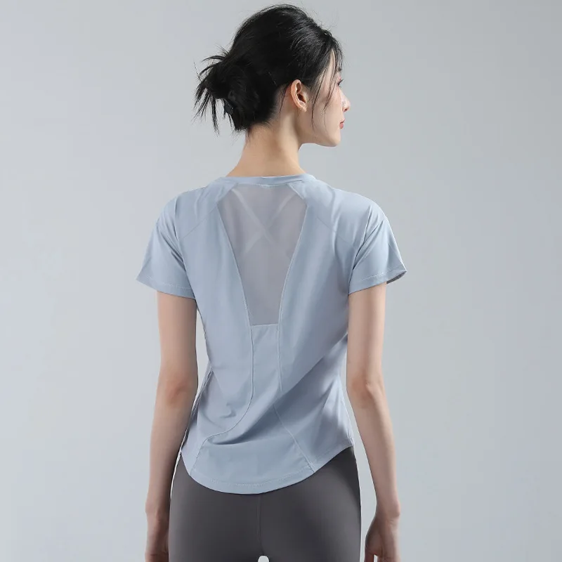 Summer Sportswear New Style 2026 Best-Selling Women's Quick-Drying Suit Yoga Wear T-Shirt Breathable Comfortable Short-Sleeved