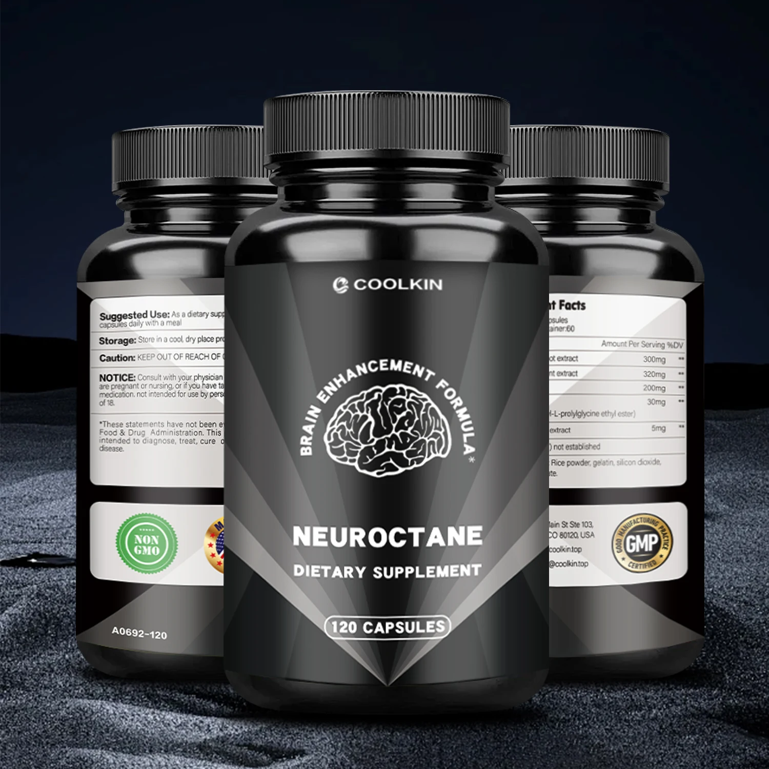 Neuroctane brain Support-nootropic สำหรับอาหารเสริมความเข้มข้นของสมาธิเพื่อสุขภาพสมอง