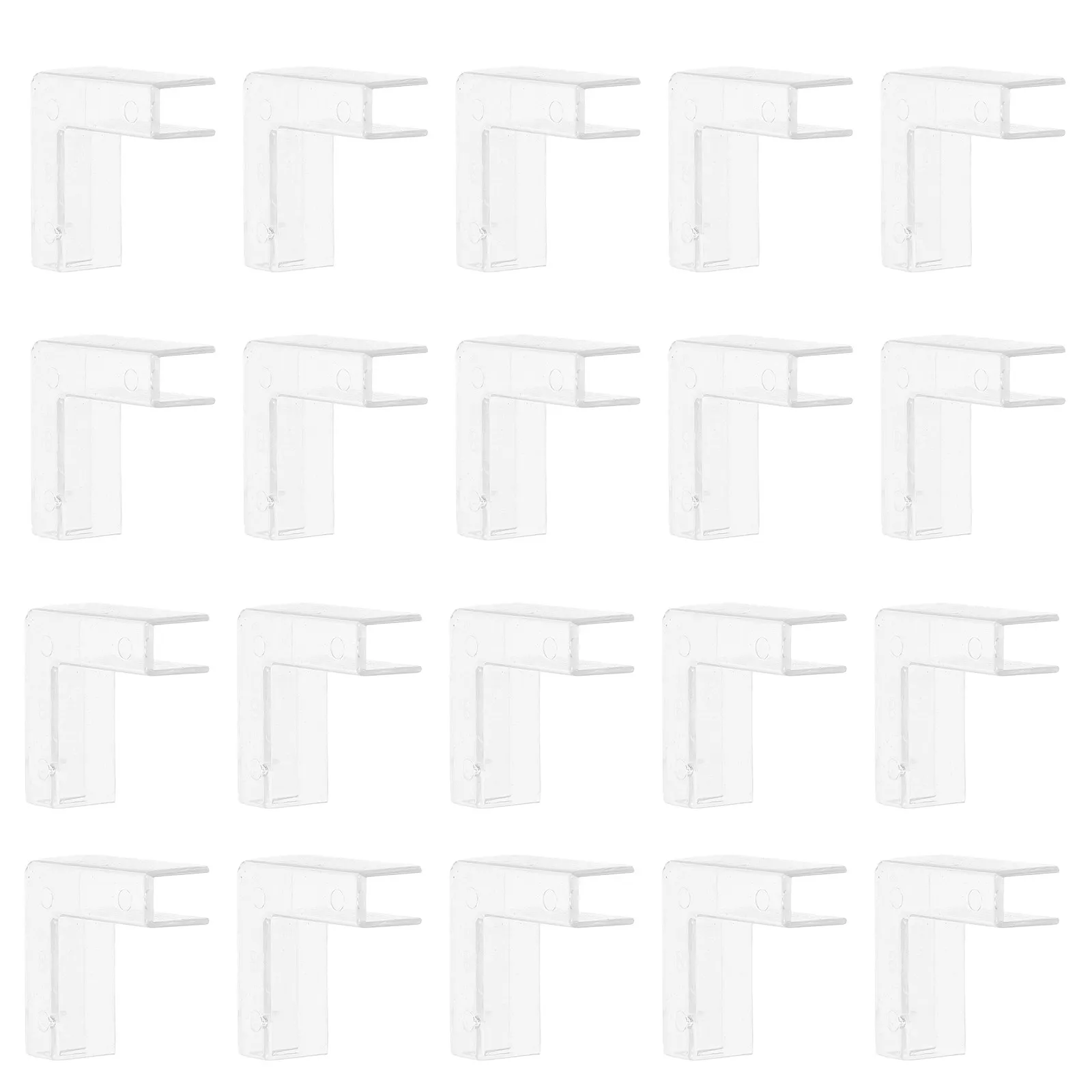 20PCS 8mm Glass Connector Clear Clamp Bracket 90 Degree Board Clip Transparent Fixing Hardware Acrylic Display Installation