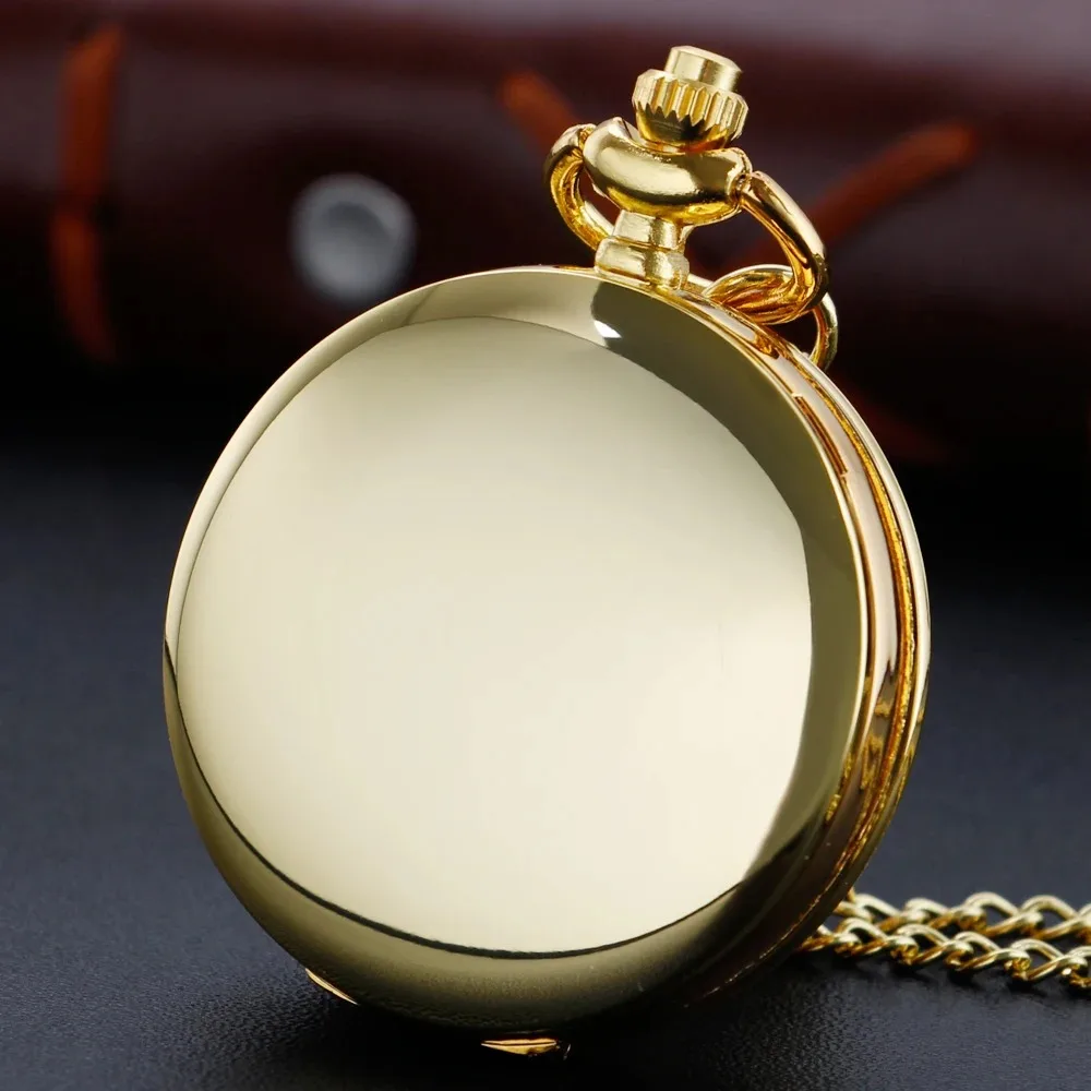 Japanese Anime Design Gold Quartz Pocket Girl Vintage Fob Watch Children's Gift Women Pendant Necklace Souvenir Necklace Gifts