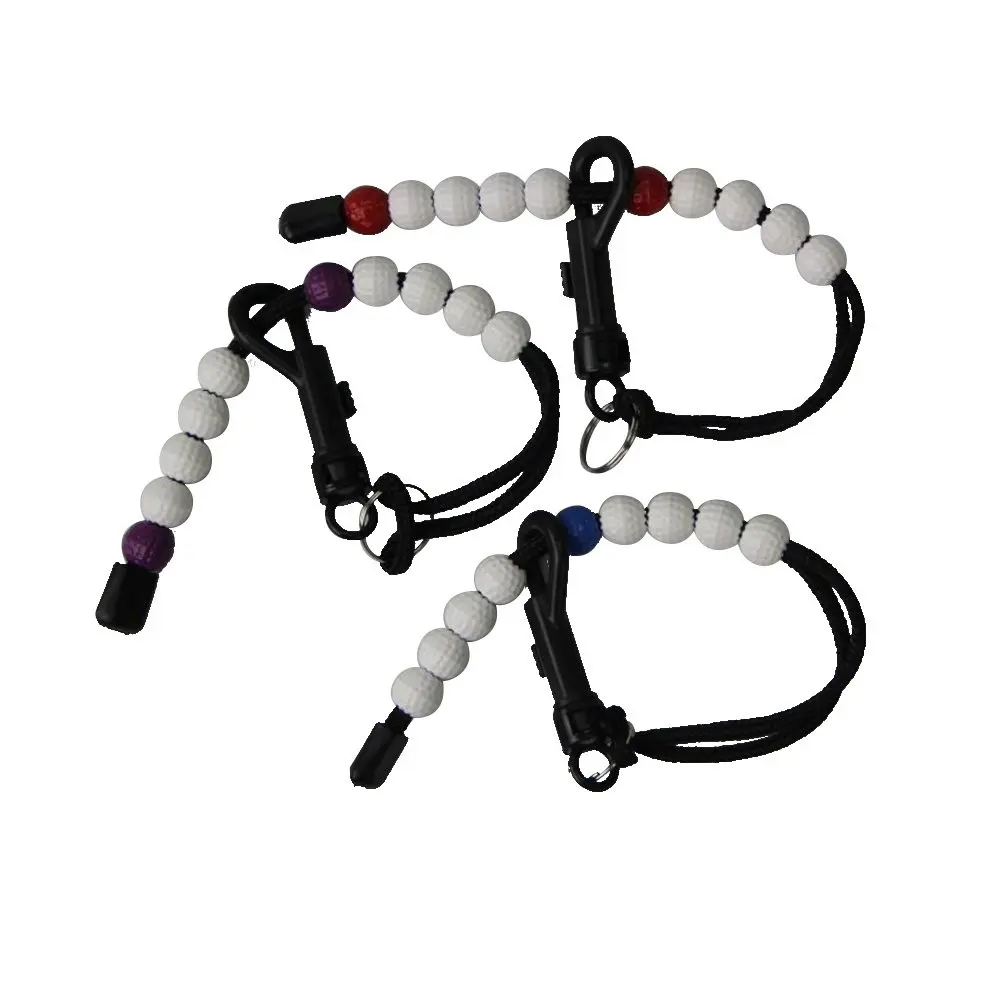 

8Pcs Golf Score Counter Wristband with Sliding Beads for Easy Stroke Tracking Bead Count Tool Clip