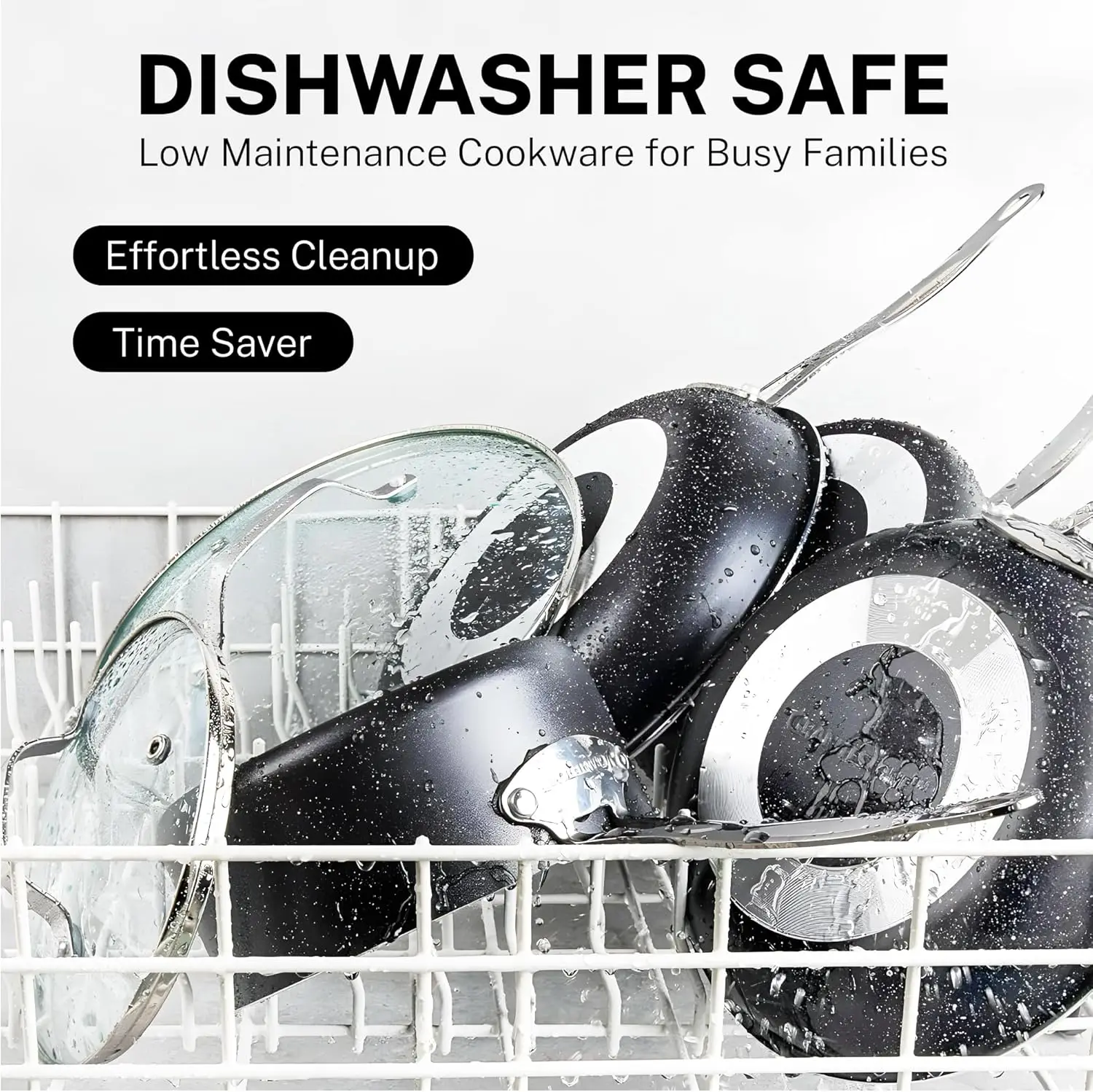 Набор кастрюль и сковородок True, набор антипригарной посуды с глубокой квадратной кастрюлей и набором форм для выпечки, нетоксичный PFOA PFOS бесплатно, духовка и блюдо