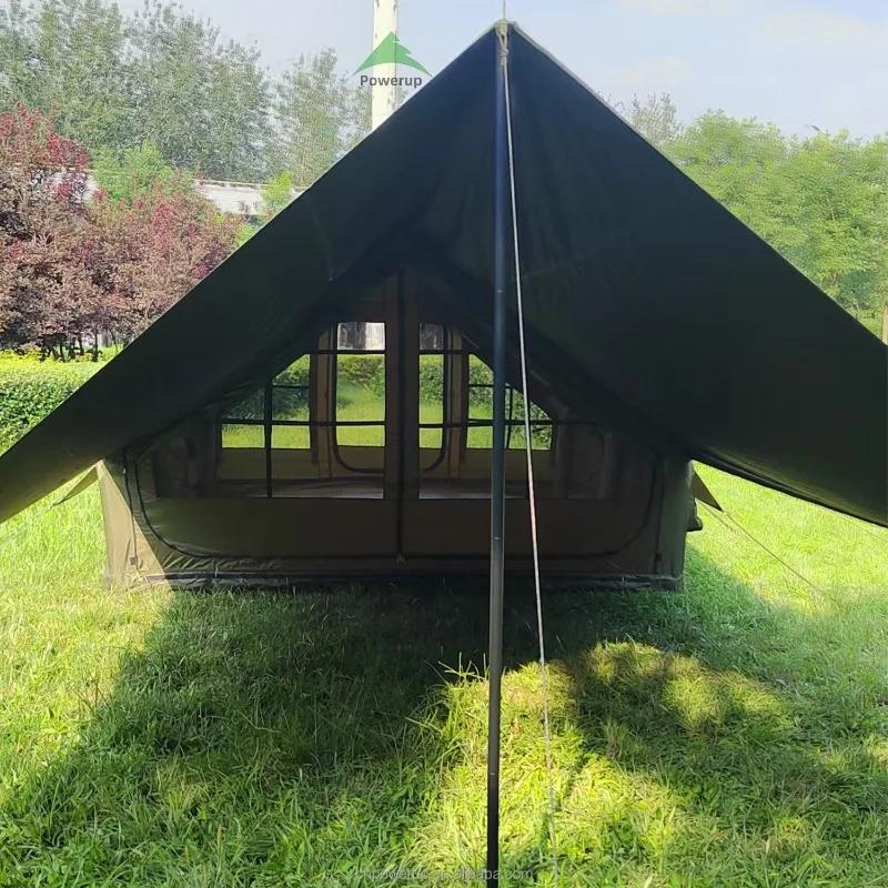 

YTYIN Hot Selling 6-8 Person Luxury Inflatable Camping Tent With 4m Awning & Chimney Opening, Waterproof Durable Outdoor Family