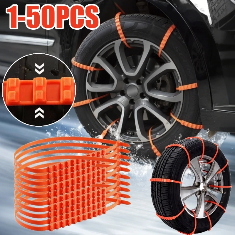 

Snow Chain for Winter Tires Nylon Tie Straps Universal Fit for Cars SUV Off Road Vehicle Snow Traction Emergency Car Accessories
