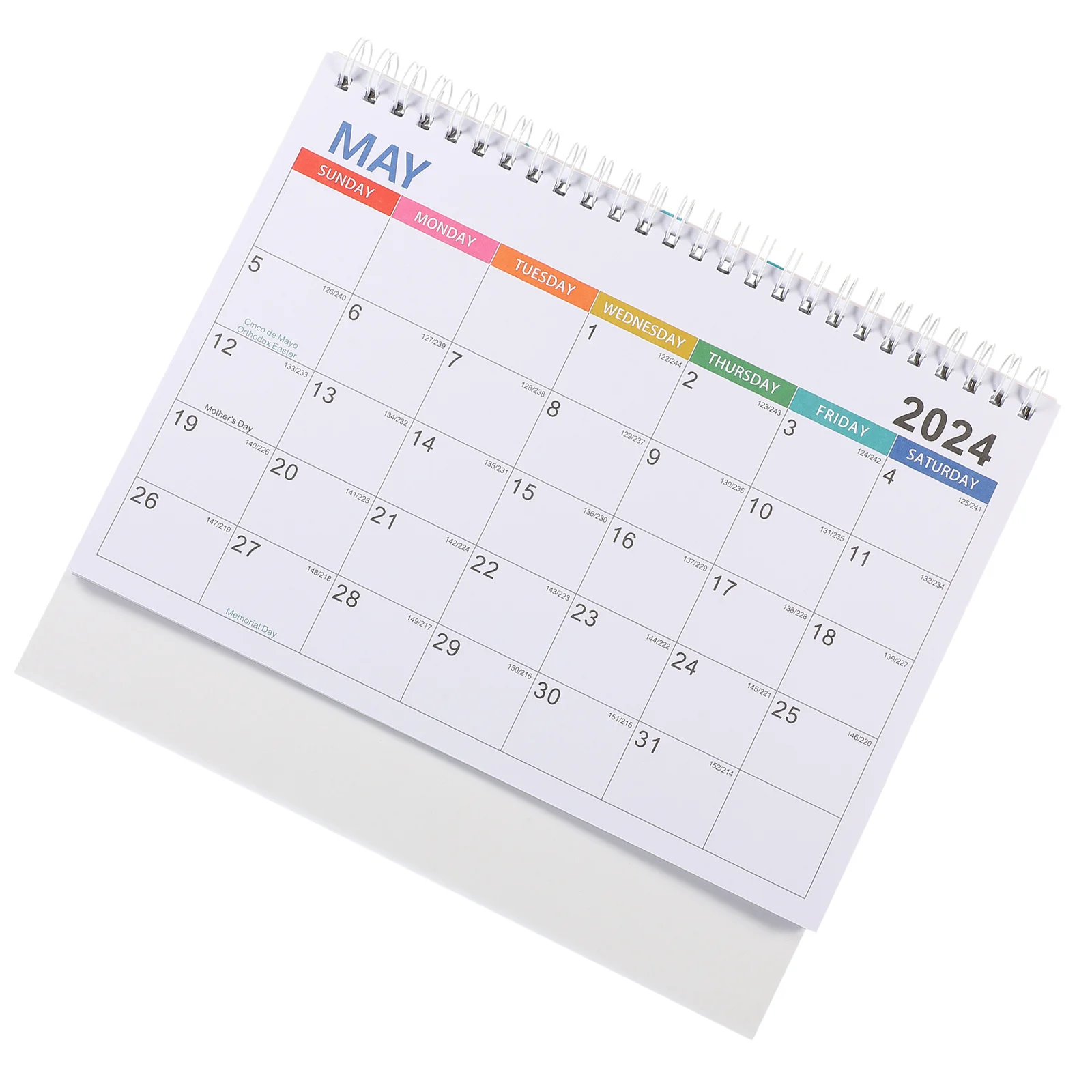 Bussinessic 2024 mesa calendário almofada mesa superior decoração cavalete suporte ano novo chinês escritório planejador mensal decorativo fornecimento de papel