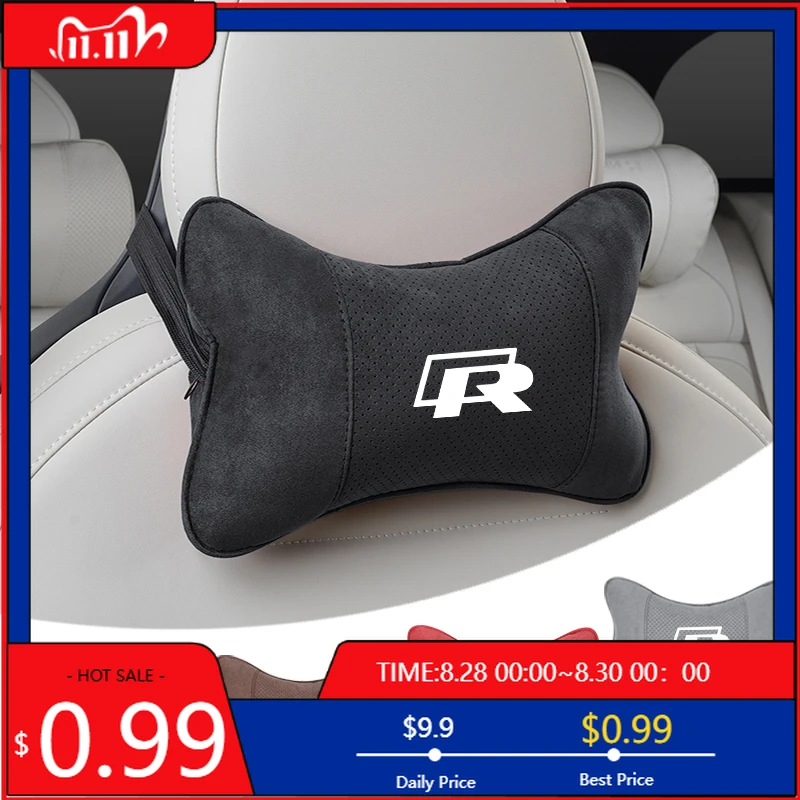 

Колпаки ступиц, высококачественный автомобильный подголовник из пены с эффектом памяти, автомобильная подушка для шеи, автоаксессуары для Volkswagen VW RLine R GTI Golf T5 ID3 Tiguan