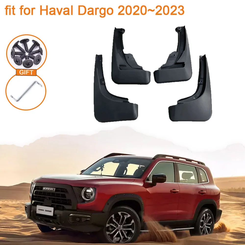 

Mudflaps for GWM Haval Dargo H-Dog II 2020~2023 2022 Big Dog Accessorie Mud Splash Guards Front Rear MudGuards Fende Flare Parts