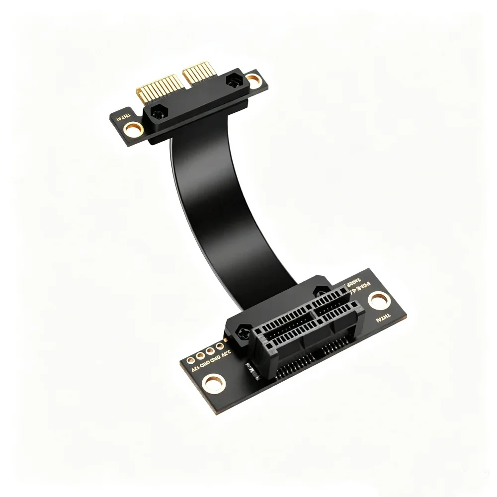 PCIe 4.0 X1 90 Degree Right Angle Flexible Riser Extension Cable 5/10/15/20/15/30/40/50CM