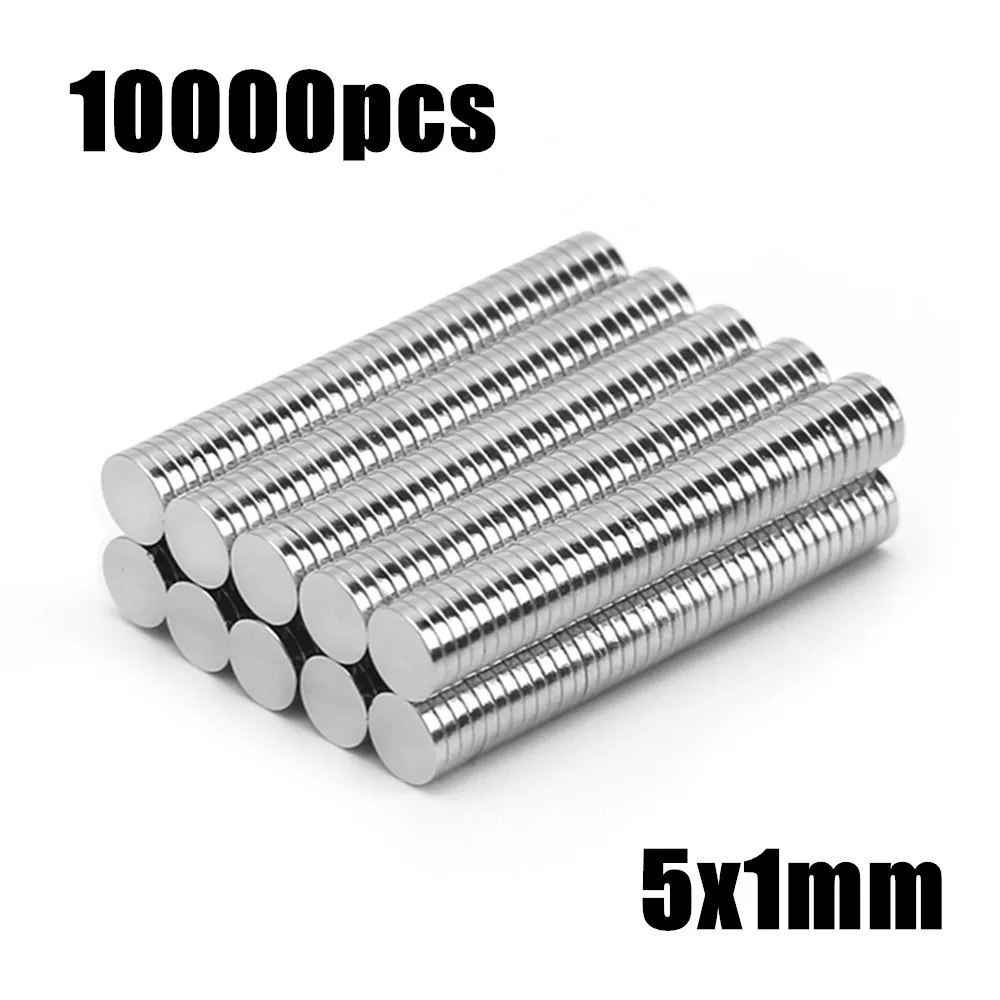 

10000pcs 5x1mm Super Powerful Strong Bulk Small Round NdFeB Neodymium Disc Magnets Dia 5*1mm N35 Rare Earth NdFeB Magnet