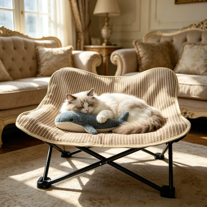 Cama Plegable para Mascotas Sisal Special Camp, Cama Reclinable Relajante y Conveniente, Productos Creativos de Verano para Mascotas, Cama para Perro XY40CWC