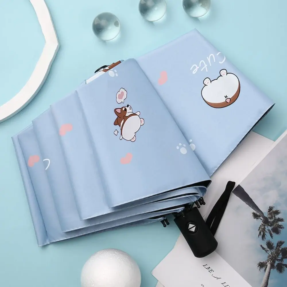 

8-кратный автоматический зонт, утолщенный солнцезащитный зонт с защитой от ультрафиолета, защита двойного назначения, защита от дождя, карманный зонтик, незаменимый для путешествий