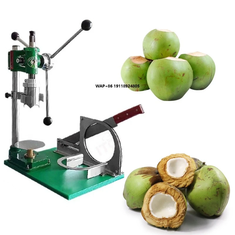 Food Processors Manual Coconut Press Opening Maker Green Coconut Peeling Cutting Machine