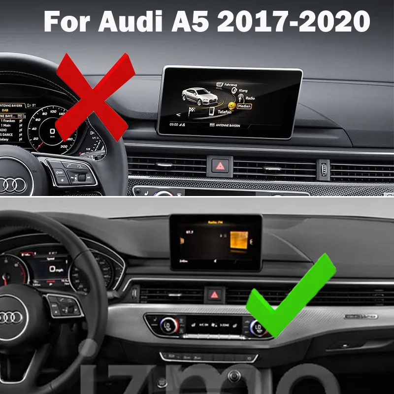 HICAMRUI Rear Reverse Camera for Audi A5 2017 2018 2019 to 2025 OEM Radio with Dynamic Trajectory Plug and Play Without Coding