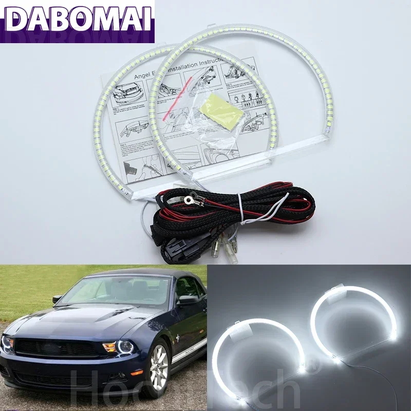 

Ultra Bright SMD White LED Angel Eyes 2600LM 12V Halo Ring Kit Daytime Running Light for Ford Mustang 2010 2011 2012
