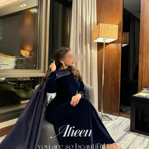 AILEEN PERSONALIZED STONE Blue Marine Mermaid Shawl Graduation Dresses for Special Occasions Wedding Party Dress Night Gala Ball 12 Main Sales Royal Blue Graduation Dress - №12