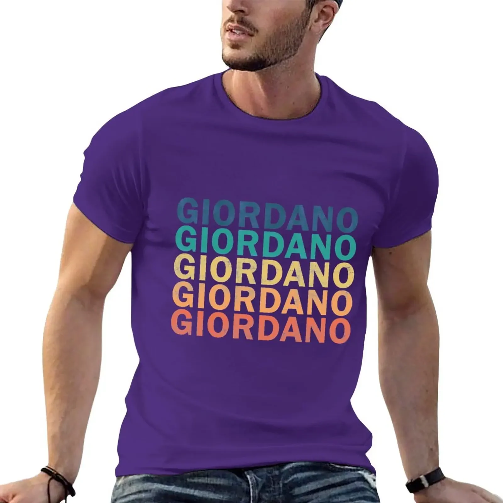 Name T Shirt Giordano Vintage Retro Giordano Name Gift Item Tee T-Shirt t-shirt men clothings summer cotton hot graphic t shirts