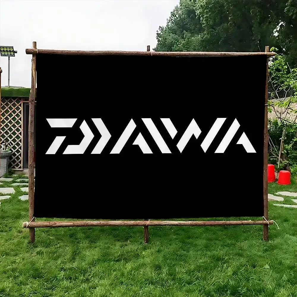 Fishing Tackle Brand D-Daiwa Cartoon Flag Art Science Fiction Room Home Decor Wall Hanging Home Decor Banner