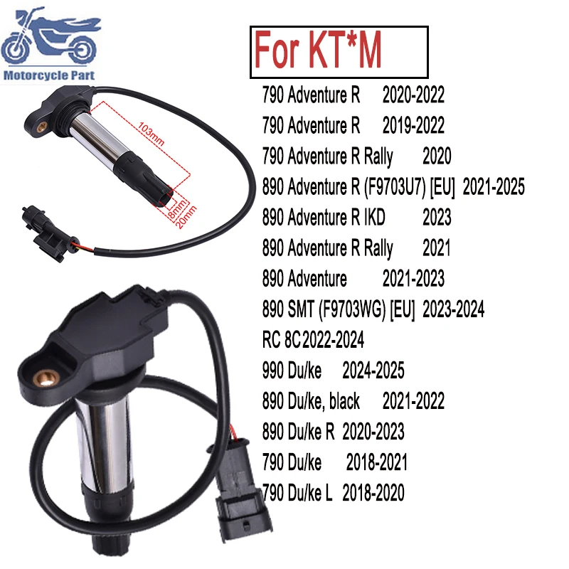 

1/2PCS Ignition Coil for KT/M Du/ke 790 Du/ke890 Du/ke 990 2024-2025 790 Adventure 890 Adventure 2021-2025 SMT RC 8C 63539006100
