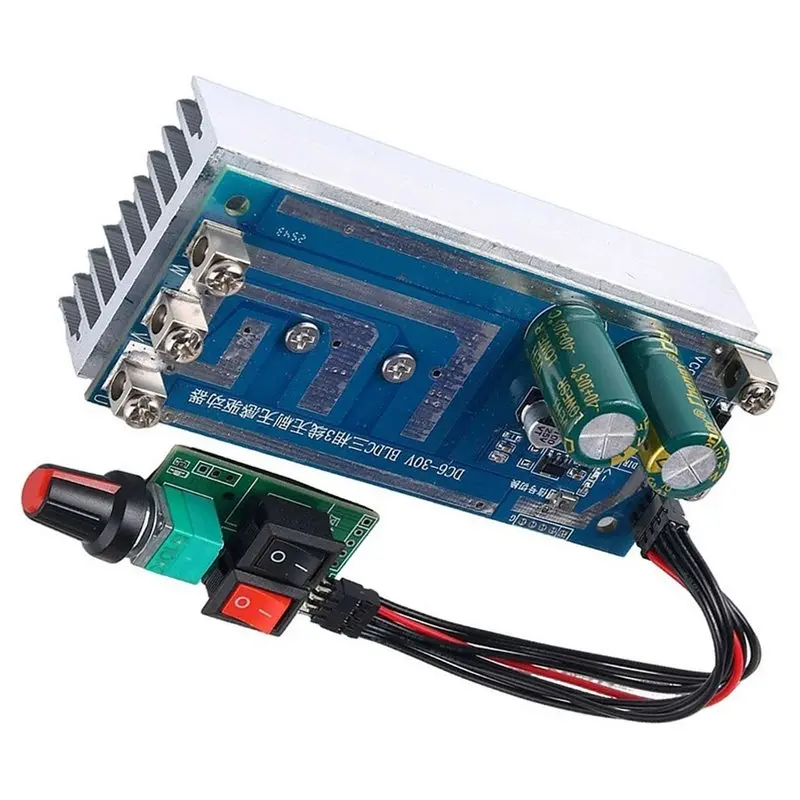 B23B Three Phase Brushless DC Motor Speed Controller DC Motor Governor 750W Sensorless BLDC Motor Driver Board DC12V 24V 30V