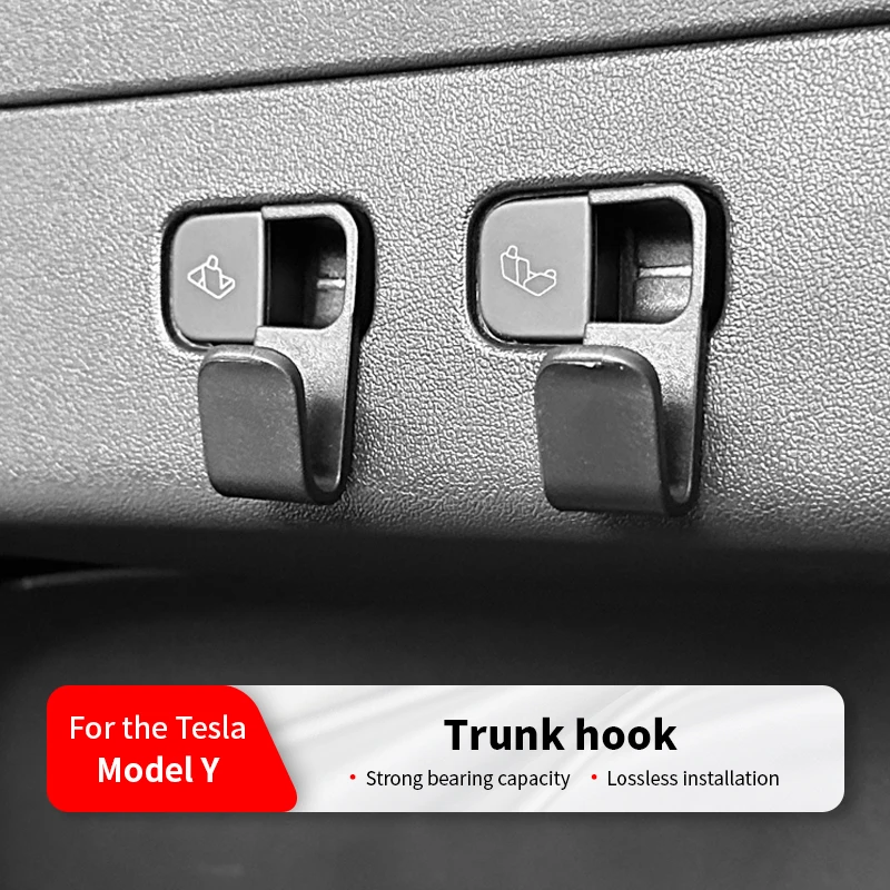 Für Tesla Model Y Heckkofferhaken, Taschen-Regenschirm-Aufhänger-Halter zum Aufräumen, platzsparendes Auto-Organizer-Zubehör