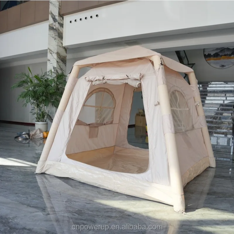 

XMSJ Premium Inflatable Four-season One Bedroom Camping Tent 0.52mm PVC Air Column 300D Oxford 9KG Lightweight