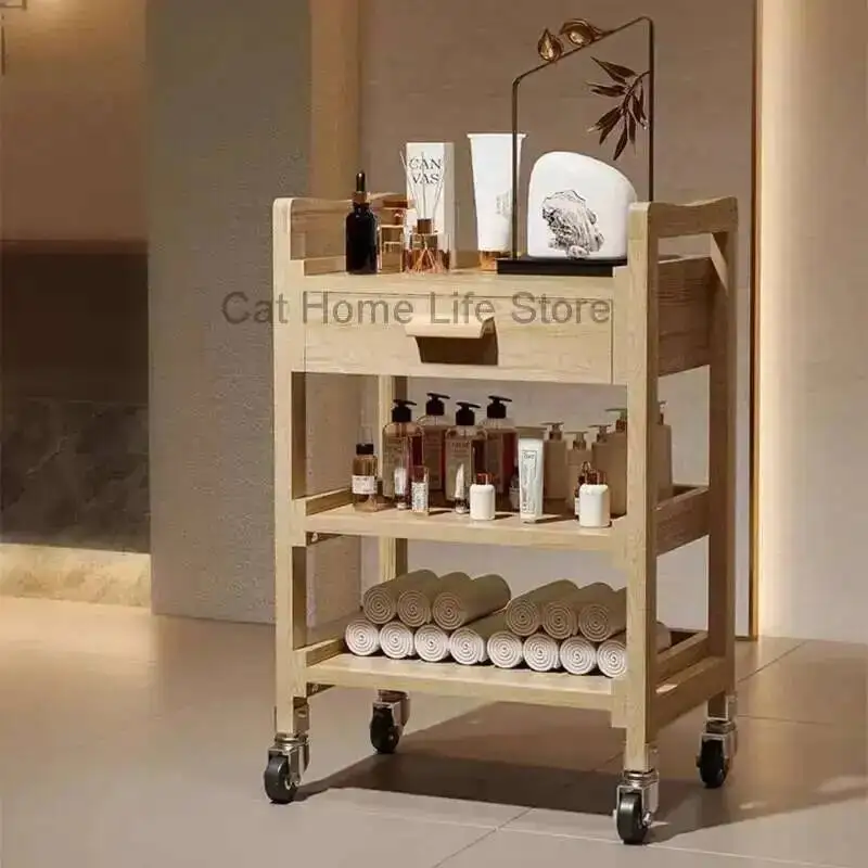 

Workshop Accessories Saloon Beauty Tool Without Trolley Salon Furniture Vintage Hairdressing Cart Hair Storage Wheels Dental Spa