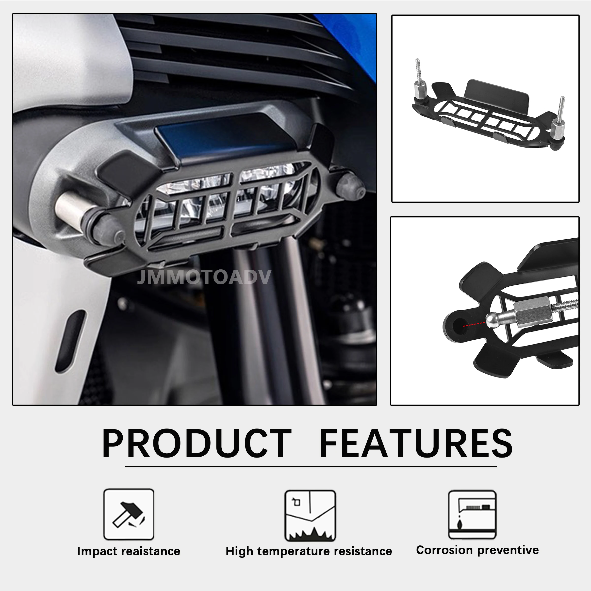 Motorcycle Turn Signal Auxiliary Lamp Quick Release LED Fog Light Protection Grille Cover For BMW R1300GS Adventure R1300GS ADV