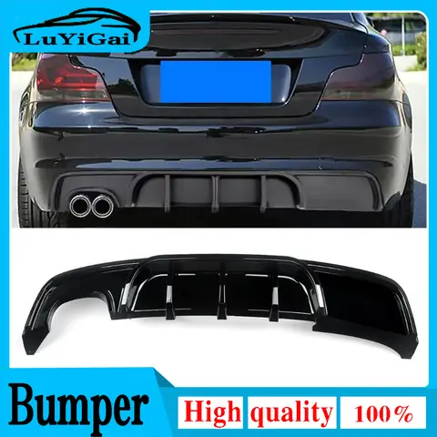 BMW E82 E88 M 퍼포먼스 스타일 리어 디퓨저, 리어 범퍼 립 스플리터, 1 시리즈 120d 125d 130i 135i M-TECH 2007-2014 튜닝