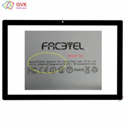 Black 10.1 Inch For Facetel Q6 Tablet Capacitive Touch Screen TFT LCD display Digitizer Sensor External Glass Panel Q6 Tab Pad