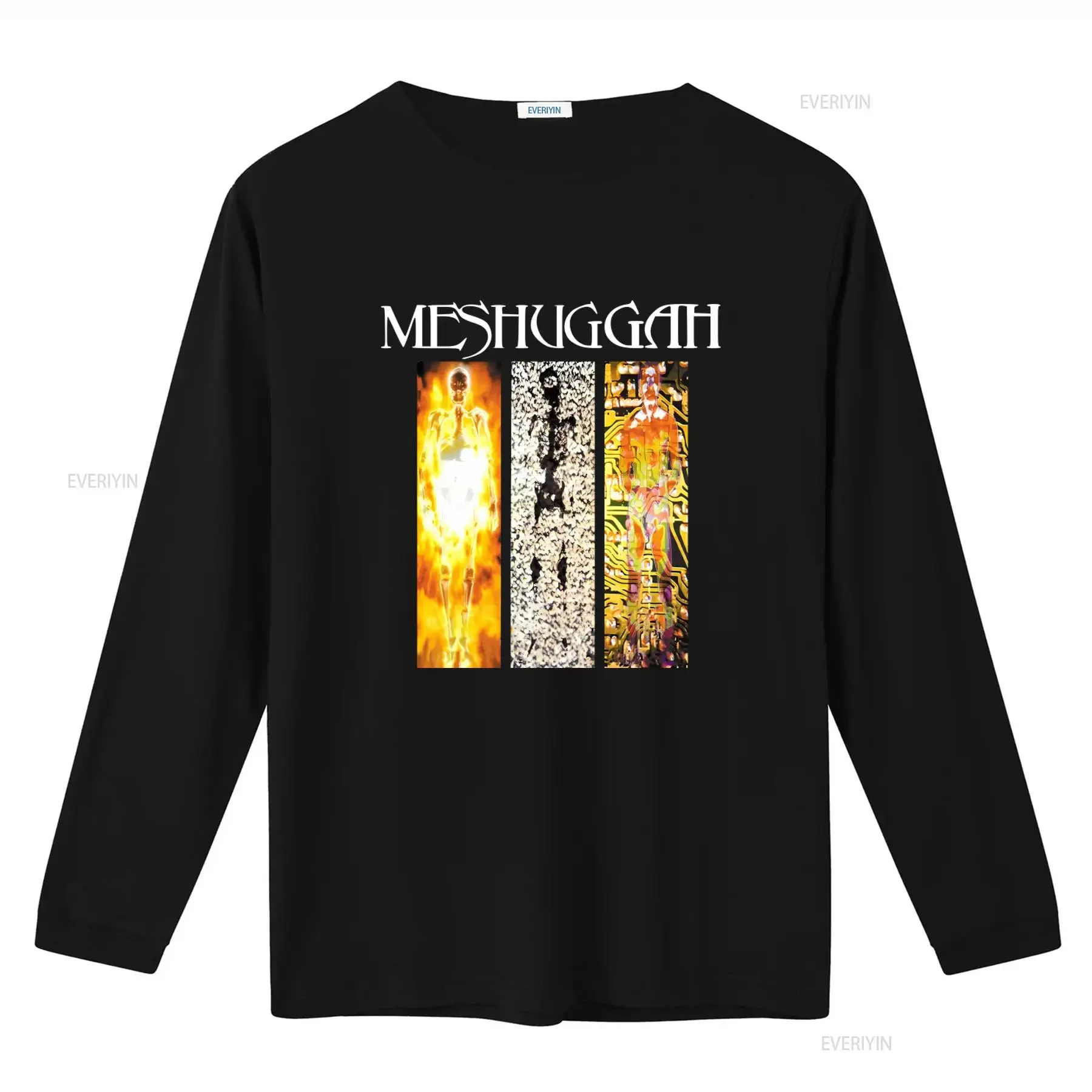 MESHUGGAH Destroy Erase Improve T Shirt Unique Art Print for Rock Fans vintage Washed Top For Everyday Wear Versatile