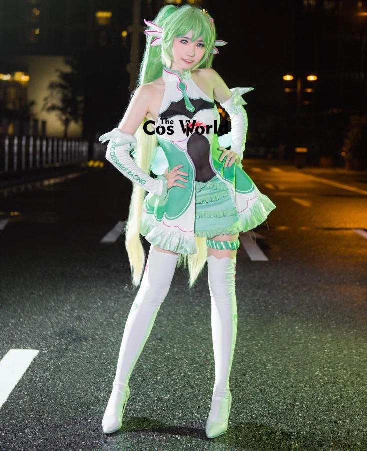 Miku 2017 Racing Suit Dress Outfits Anime Cosplay Costumes