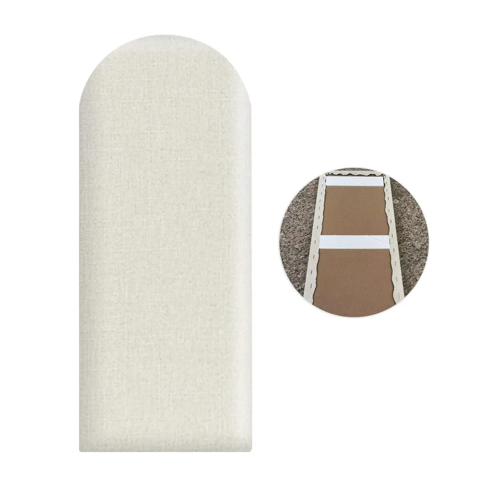 

Linen Material Half Circle Wall Sticker Thick Panel Simple Design Tatami Design Furniture Soft Wrap Small Size