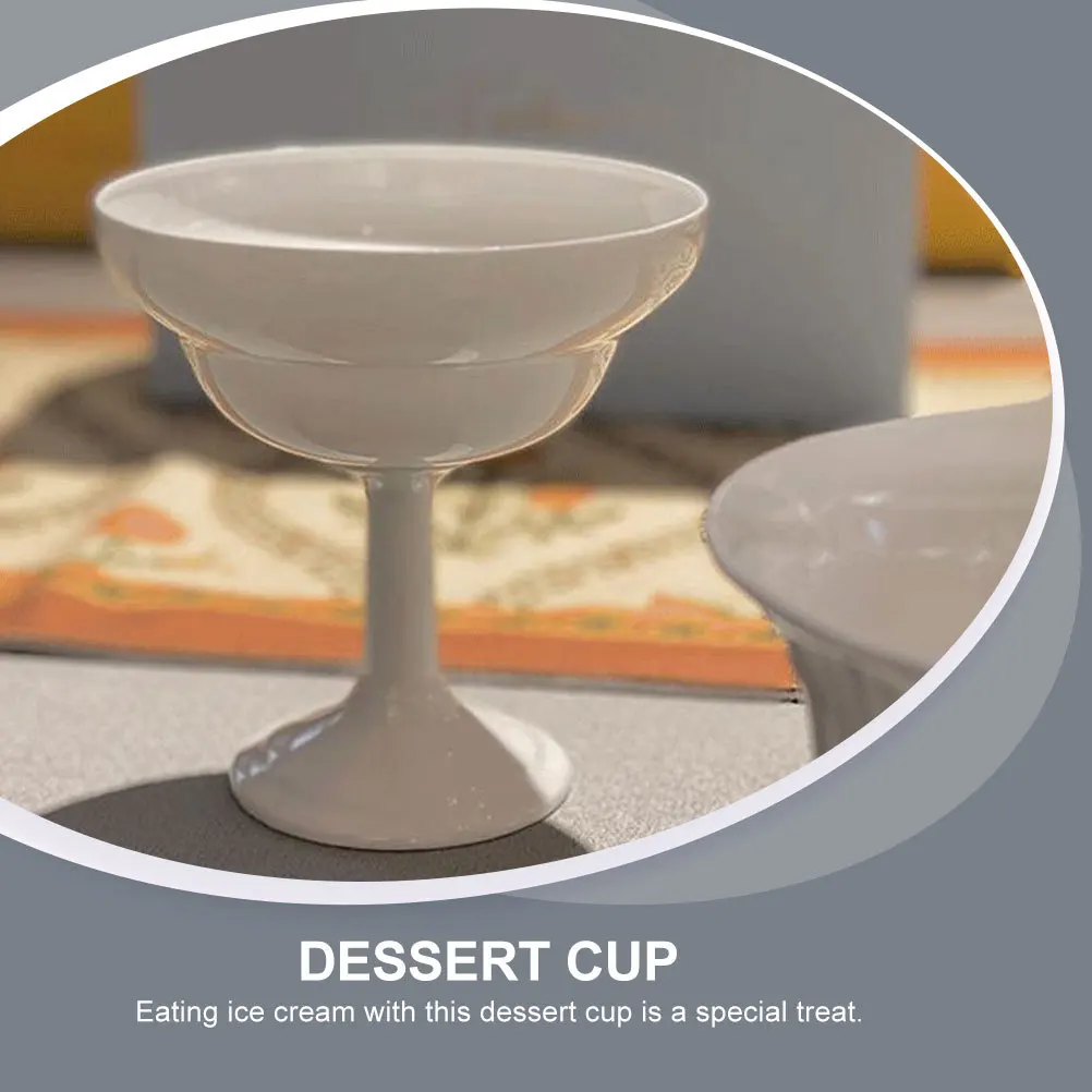 

Bone China Dessert Cup Ceramic Footed Ice Cream Bowl Stylish Food Serving Cup for Fruit Salad Dessert Party Fruits Bowl