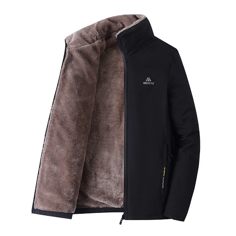 

2024 Winter New Fashion Trend Plus Fleece Thick Warm Cotton-Padded Jacket Men's Casual Loose High-Quality Plus-Size Coat M-5XL