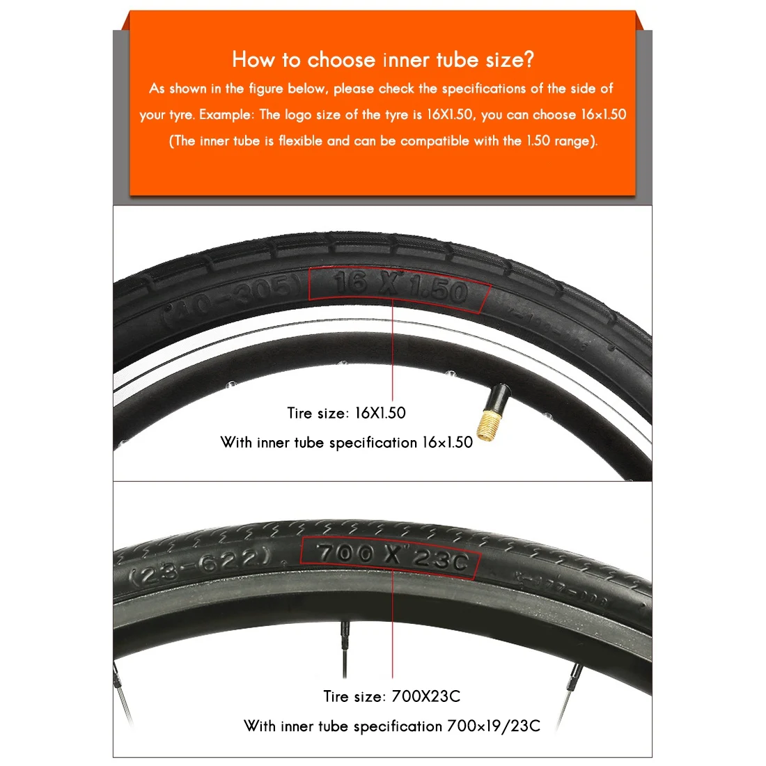 GZMO Folding Bike Inner Tube 16Inch x 1-3/8 349 Inner Tube Bicycle Tire for Brompton