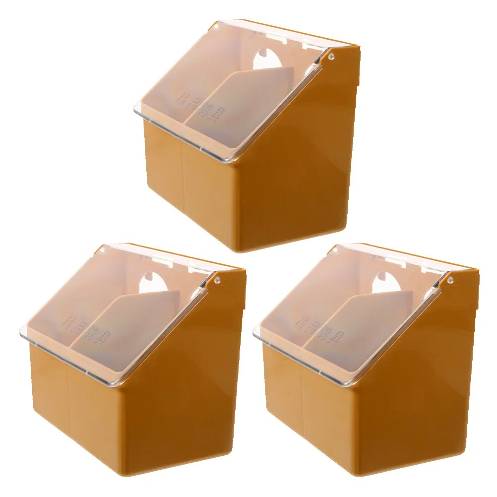 

3 Pcs Double Hole Hanging Box Bird Cage Cockatiel Feeder Food Containers with Lids for Parakeet Accessories Health Sand