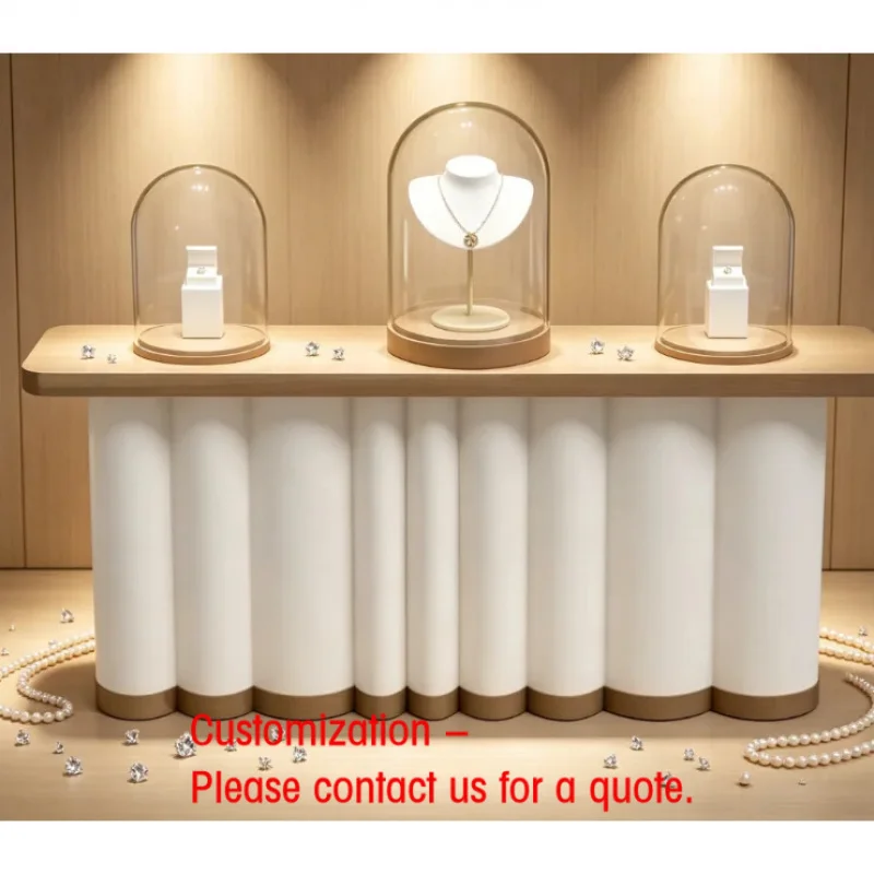 custom.Wooden and Metal LED Durable High Quality Jewelry Display Retail Stores Shopping Malls-Customizable OEM/ODM Show