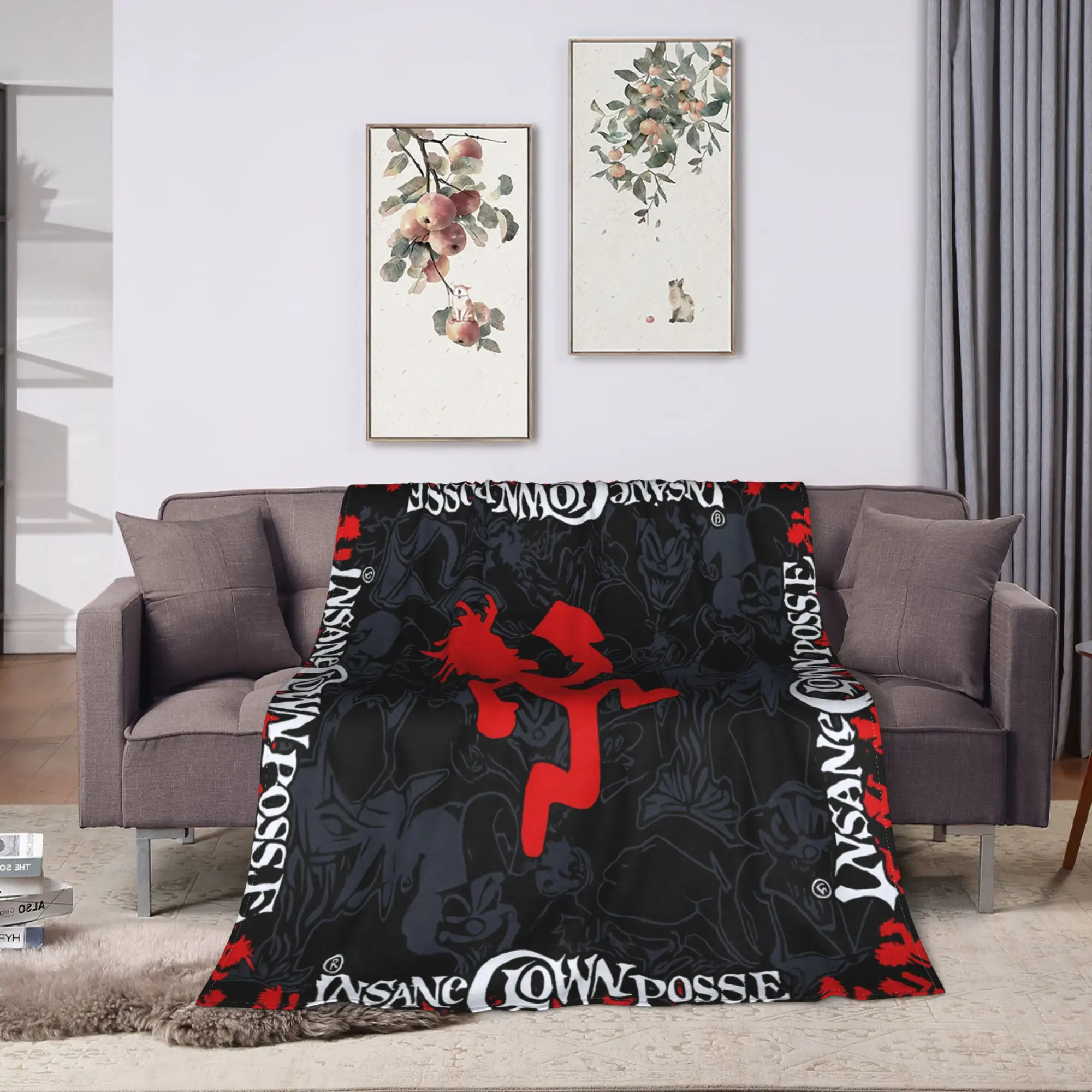 Insane Clown Posse band Super Soft Blanket  Students Plush Throw Blanket Novelty Outdoor Flannel Bedspread Sofa Bed Cover