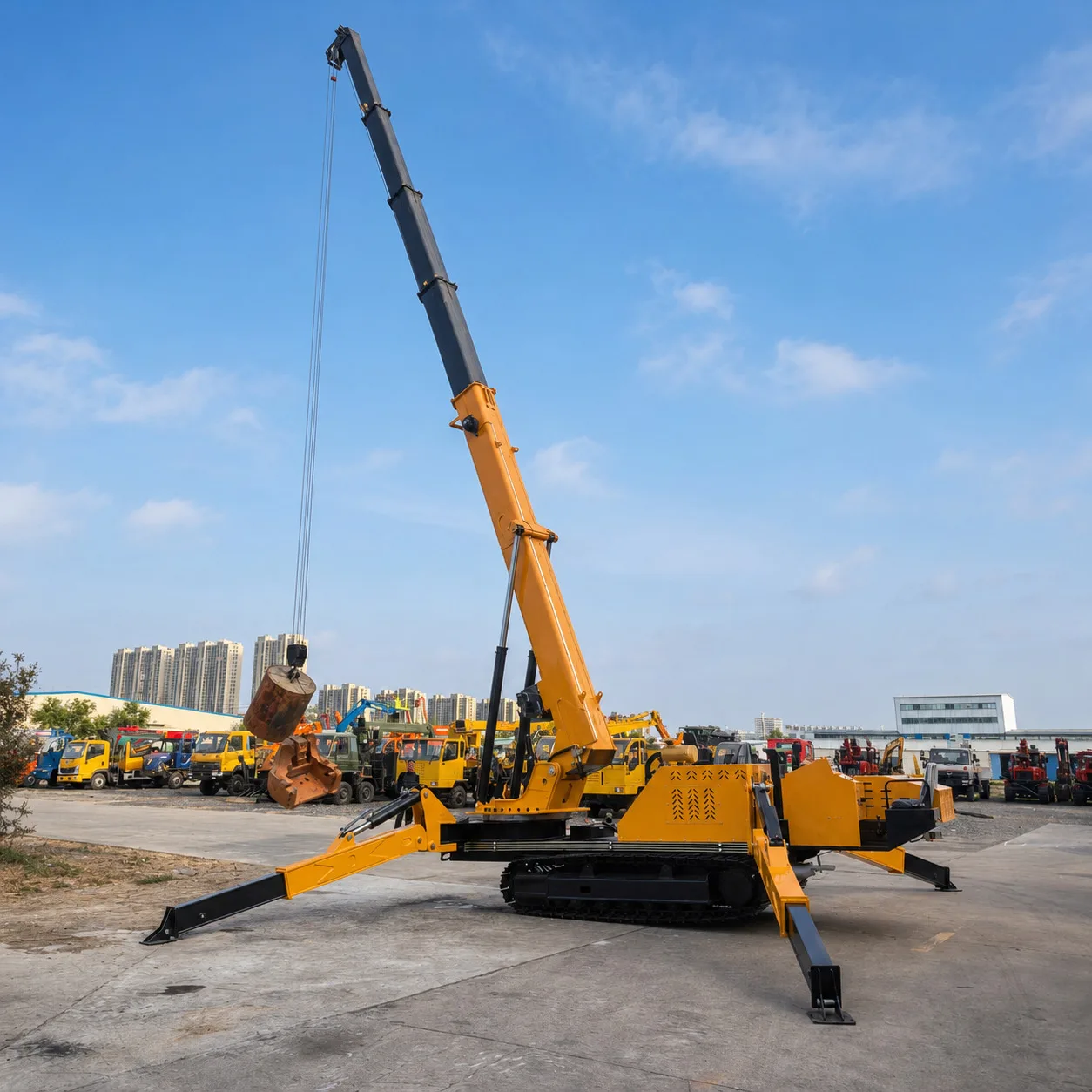 Compact Crawler Spider Crane 1/2/3/5/6Ton with Electric Motor and Auto Leveling System for Precision Tasks