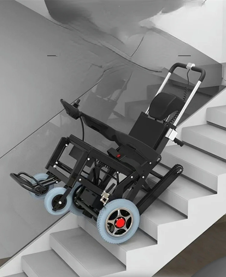 Electric stair climbing wheelchair for the elderly to go up and down the stairs intelligent light step crawler stair climber