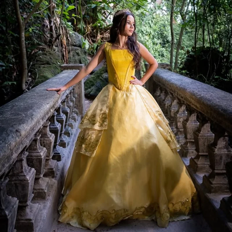 

customized yellow Dresses High Low Cheap Dress Formal Party Prom Tull decal layering Gowns Wear Gown