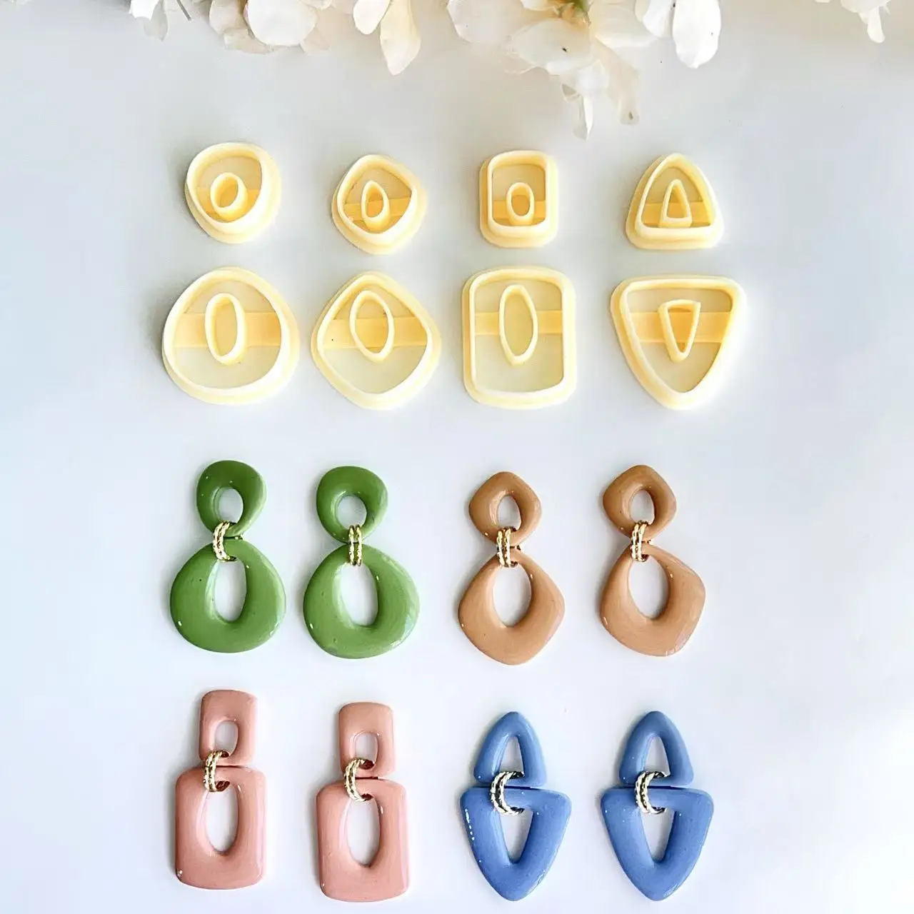 NO DRILL Organic Dangle Clay Cutter Set | Trending Cutters | Boho | Earring Cutters | Abstract Shape | Geometric | Fall | Autumn